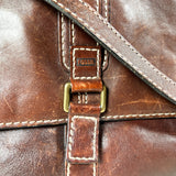 Vintage Y2K Fossil Brown Leather Crossbody Bag