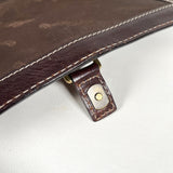 Vintage Y2K Fossil Brown Leather Crossbody Bag