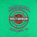 Modern 2018 Harley-Davidson Richmond VA Green Logo T-Shirt