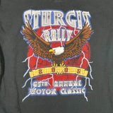 Vintage 2005 Sturgis Rally 65th Annual Bald Eagle Biker Graphic T-Shirt