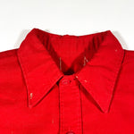 Vintage 70's Red Cotton Painters Work Shirt