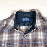 Vintage 80's Pendleton Wool Shadow Plaid Flannel Shirt