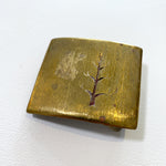 Vintage 80's Etched Tree Belt Buckle