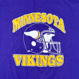 Vintage 80's Minnesota Vikings Helmet Graphic T-Shirt