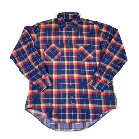 Vintage 80's Chandler Plaid Cotton Flannel Shirt