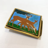 Vintage 1983 NAP Deer Enamel Belt Buckle