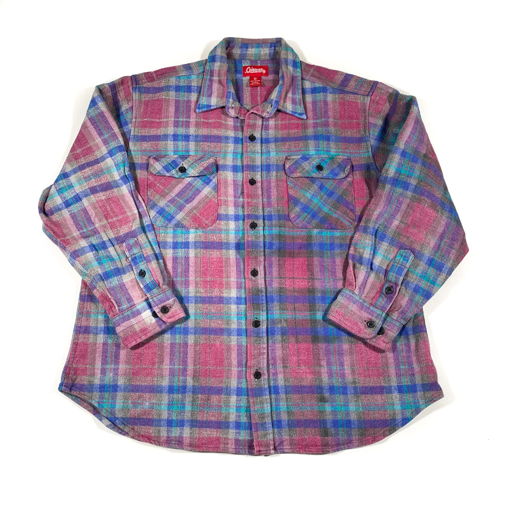 Vintage 90's Coleman Camping Heavy Cotton Flannel Shirt