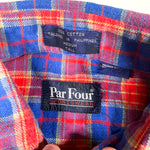 Vintage 80's Par Four Sportswear Plaid Cotton Flannel Shirt