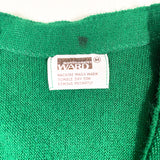 Vintage 60's Montgomery Ward Green Cardigan Sweater