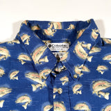 Vintage 2004 Columbia Fish Button Up Short Sleeve Shirt