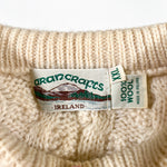 Vintage 90's Arancrafts Irish Cable Knit Sweater