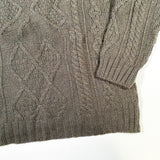 Vintage 90's Arancrafts Cable Knit Wool Clover Sweater