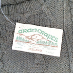 Vintage 90's Arancrafts Cable Knit Wool Clover Sweater