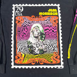 Vintage 1993 Jim Morrison Stamp American Poet Long Sleeve T-Shirt