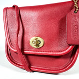 Vintage 1994 Coach Red Leather Everett Mini Shoulder Bag Purse