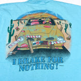 Vintage 80's American Bad Dog I Brake For Nothing Graphic T-Shirt