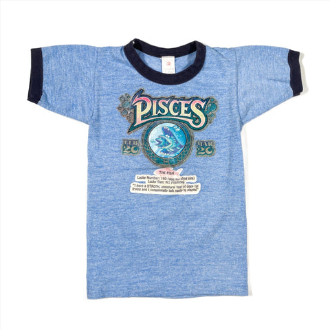 Vintage 70's Pisces Zodiac Sign Youth T-Shirt