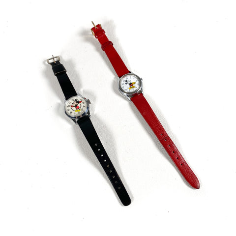 Vintage 90's Mickey Mouse Kid's Watch Set