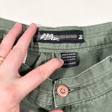 Vintage Y2K No Fear Olive Green Cargo Shorts