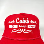 Vintage 90's Cain's Jeep Eagle Dealership Red Rope Snapback Hat
