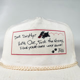 Vintage 90's Wizard of Oz Toto Letter Rope Hat