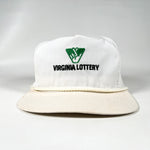 Vintage 90's Virginia Lottery White Rope Hat