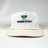 Vintage 90's Virginia Lottery White Rope Hat