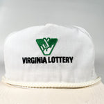Vintage 90's Virginia Lottery White Rope Hat