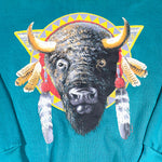 Vintage 90's Native American Bison Crewneck Sweatshirt