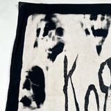 Vintage 90's Korn Skull Logo Black White Bandana
