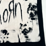 Vintage 90's Korn Skull Logo Black White Bandana