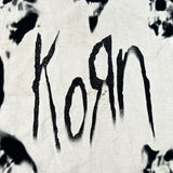 Vintage 90's Korn Skull Logo Black White Bandana