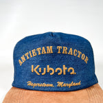 Vintage 90's Kubota Antietam Tractor Hagerstown MD Denim Hat