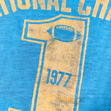 Vintage 1977 Notre Dame Green Machine Football T-Shirt