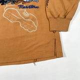 Vintage Y2K Raw Blue Dis My Crib Graphic Long Sleeve T-Shirt