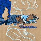 Vintage Y2K Raw Blue Dis My Crib Graphic Long Sleeve T-Shirt