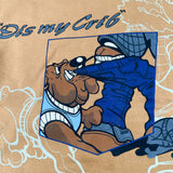 Vintage Y2K Raw Blue Dis My Crib Graphic Long Sleeve T-Shirt