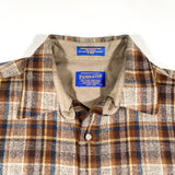 Vintage 90's Pendleton Brown Plaid Wool Flannel Shirt