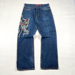 Modern 2007 Ed Hardy Panther & Snake Embroidered Jeans