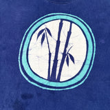 Vintage 90's Japanese Bamboo Yukata Motif Indigo Graphic T-Shirt