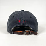 Vintage 90's Polo Ralph Lauren Black Leather Strapback Hat