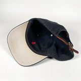 Vintage 90's Polo Ralph Lauren Black Leather Strapback Hat