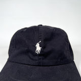 Vintage 90's Polo Golf Ralph Lauren Black Strapback Hat