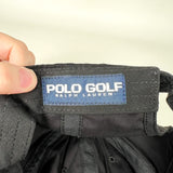 Vintage 90's Polo Golf Ralph Lauren Black Strapback Hat