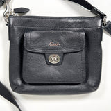 Modern Y2K Coach Black Pebbled Leather Crossbody Bag