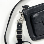 Modern Y2K Coach Black Pebbled Leather Crossbody Bag