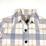 Vintage 70's Plaid Heavy Cotton Button Up Shirt