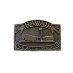 Vintage 70's USS Arizona Memorial Hawaii Belt Buckle