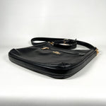 Modern Y2K Coach F58285 Black Crossgrain Leather File Bag Purse