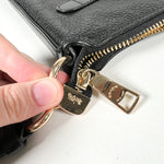 Modern Y2K Coach F58285 Black Crossgrain Leather File Bag Purse